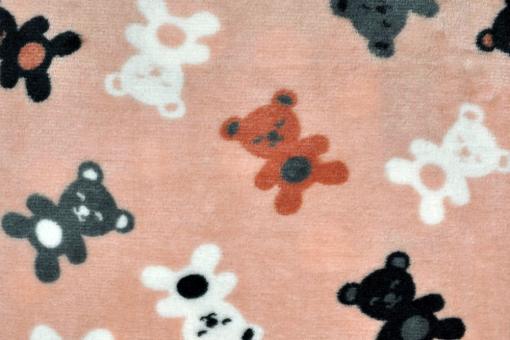 Doubleface-Fleece - Bears and Dots - Pink 