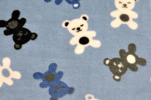 Doubleface-Fleece - Bears and Dots - Blau 