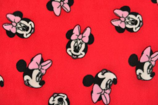 Fleece - Minnie Mouse© - Rot 