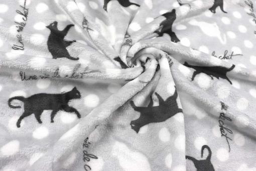 Weicher Fleece mit Katzen 