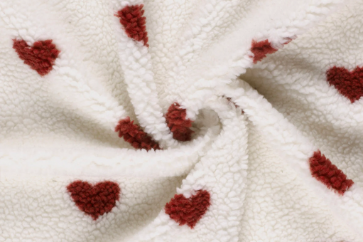 Fleece Sherpa mit süßen Herzen 