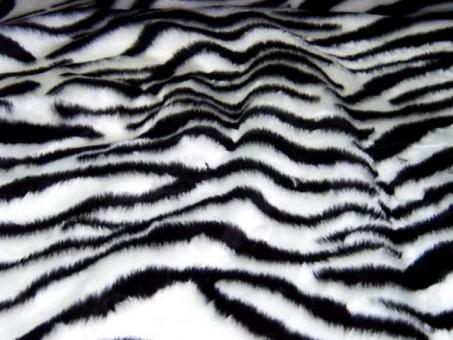 Kuschelfell Motiv 10 mm hoch Zebra