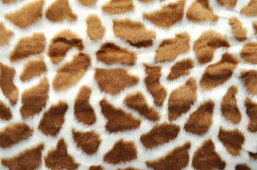Kuschelfell Motiv 10 mm hoch Giraffe