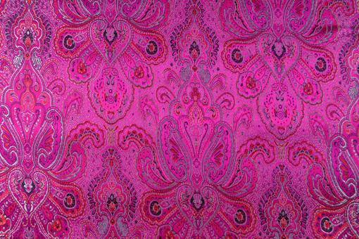 Brokatstoff Paisley - Pink 