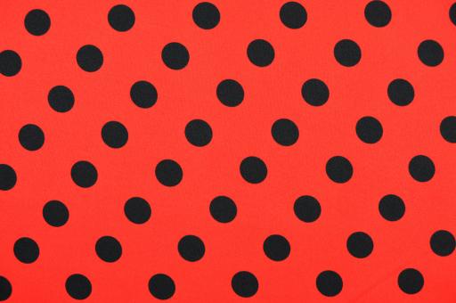 Allroundstoff Punkte - Rot/Schwarz 