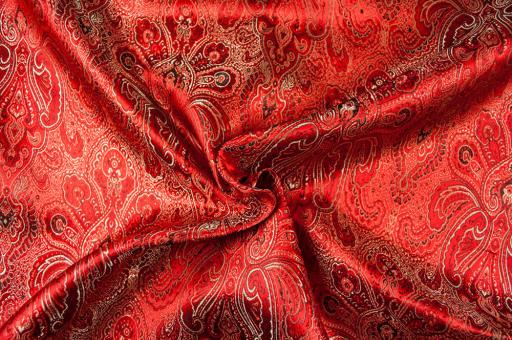 China Kunstseide Ornamente - Rot 