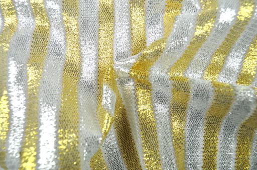 Glitzerstoff Orient - Silber/Gold 