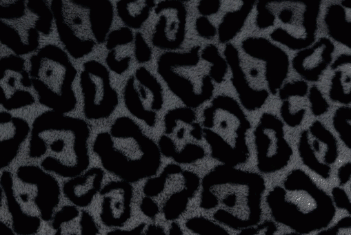Plüsch-Fleece - Leopard - Grau 