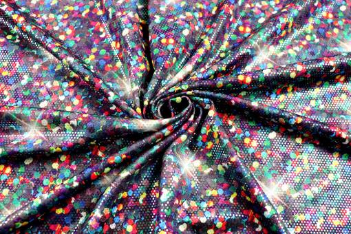 Hologramm-Stretch - Buntes Konfetti 