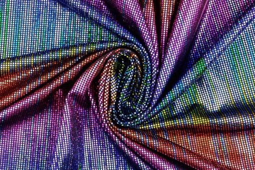 Hologramm Tanzkleiderstoff mit Regenbogen Hologramm 
