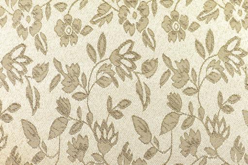 Brokat-Stoff mit goldenen Blumen 