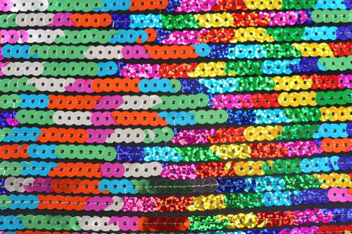 Paillettenstoff in bunten Farben 