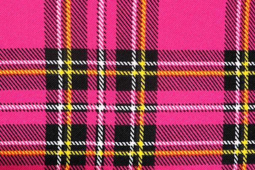 Universalstoff mit Schottenkaro - Pink 