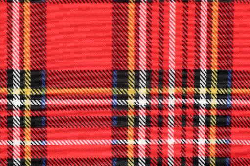 Universalstoff mit Schottenkaro - Rot 