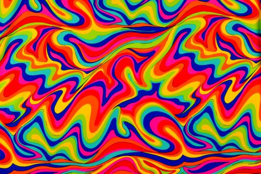 Stretchstoff gemustert - Neonfarben 