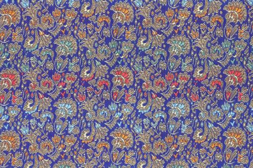 Brokat-Stoff Maharadscha - Blau 