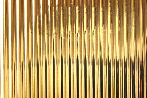 Rillenfolie Hochglanz - 130 cm breit Gold