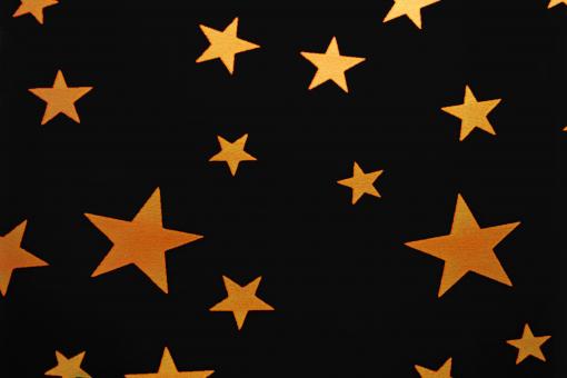 Lackfolie - Sternenhimmel - 130 cm breit Schwarz