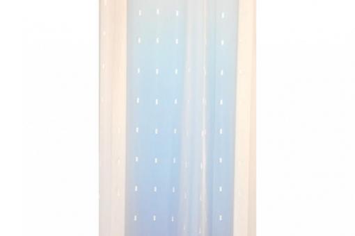 Gardine Oxford - Weiß transparent - 300 cm hoch - Bleiband - 1,0 Meter 