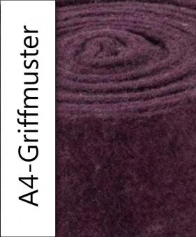 Stoffmuster: Wollfilz 5/6 mm stark - 65 cm - Aubergine 