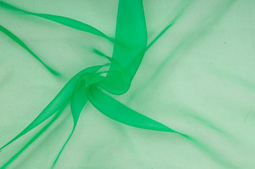 Organza - permanent schwer entflammbar - 300 cm Grün
