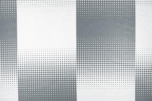 Flex DELITHERM® - Thermo-Gardine B1 - Punktemuster - Weiß/Grau - 1,0 Meter Weiß/Grau