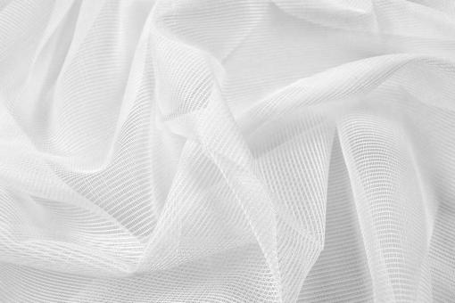 Gardinenstoff transparent - 260 cm breit - mit Bleiband - Weiß 
