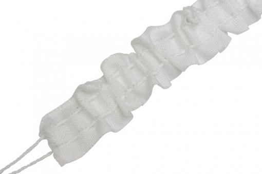 GARDINIA Allzweck-Gardinenband für Vorhangschiene - 21 mm breit - 10-m-Rolle - Weiß 