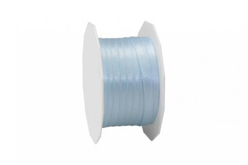 Satinband - 3 mm breit - 50-m-Rolle Hellblau