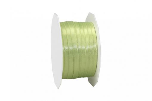Satinband - 10 mm breit - 25-m-Rolle Hellgrün