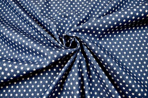 Jeansstoff - Sterne - Nachtblau 