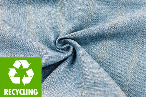 Gardinenstoff aus recycelten Jeans - Stripes - 300 cm 