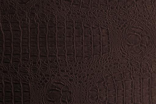 Krokodilleder-Imitat Deluxe Schwarz-Braun