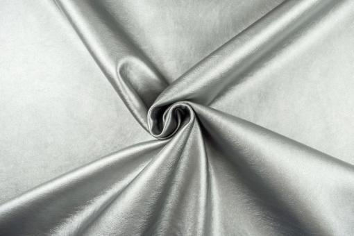 Lederimitat - Lamm-Nappa Soft - Metallic Silber