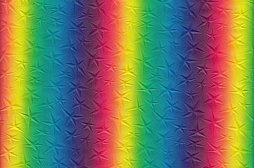 Präge-Kunstleder - Regenbogen-Sterne 