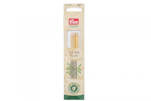 Strumpfstricknadeln Prym 15 cm - 3,5 mm Bambus 