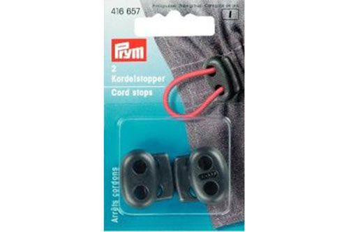 Kunststoff-Kordelstopper - breit - Schwarz/Matt - 2 St. 