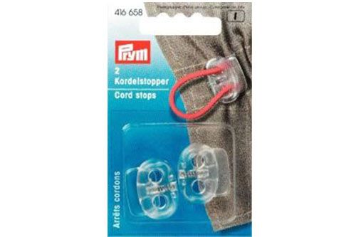 Kunststoff-Kordelstopper - breit - Transparent/Matt - 2 St. 