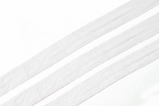 Verstärkungsband-Meterware - Baumwollköper - 25 mm breit Weiß