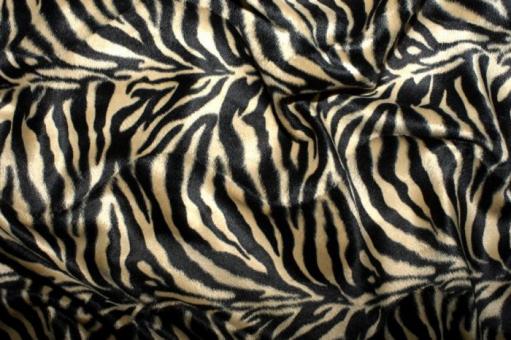 Veloursfell Tiermotive 3 mm hoch Braunzebra