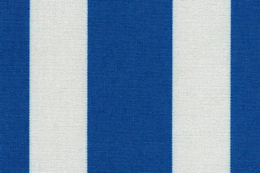 Markisen-/Outdoor-Stoff - Blockstreifen Blau/Creme