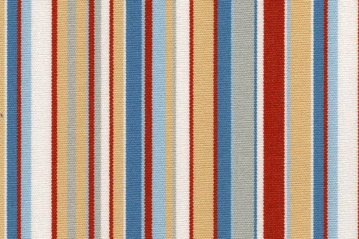 Markisen-/Outdoor-Stoff - Multistreifen Rot/Blau