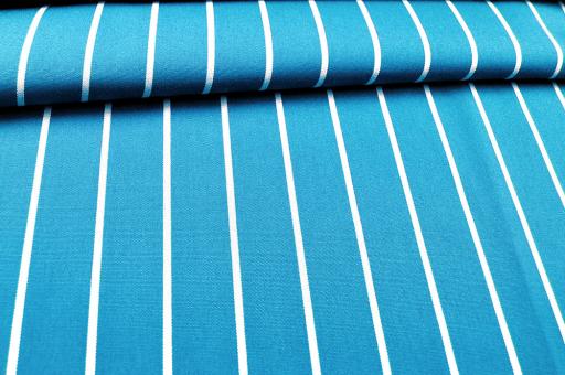 Markisenstoff gestreift - Spain Summer - 160 cm Hellblau