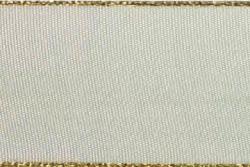 Stoffband Metallkante 40mm - 25m Rolle Creme