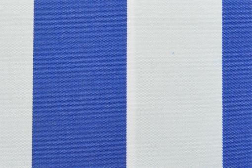 Markisenstoff 140 cm - Italy Sun - Blockstreifen Royal / Weiss
