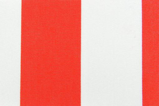 Markisenstoff 140 cm - Italy Sun - Blockstreifen Rot / Weiss
