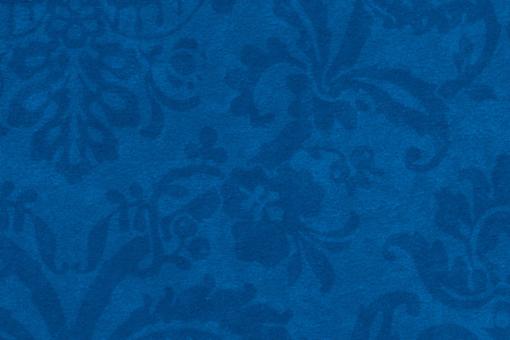 Möbelstoff Samt Damask Rose B1 - Wetcare® Royalblau