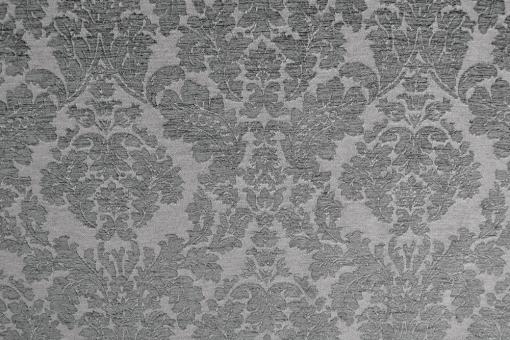 Barock-Ornament 1 - Wende-Jacquard Chenille Grau