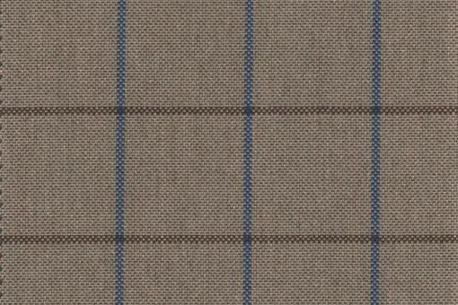 Outdoor-Stoff kariert - Spain Summer Braun/Blau