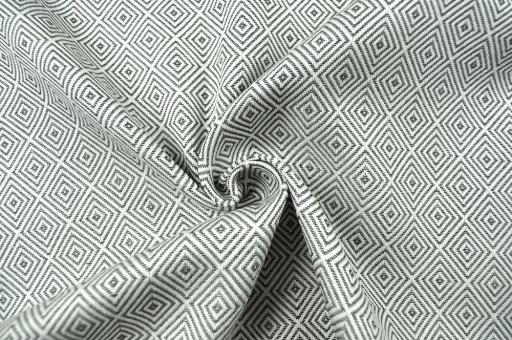 Outdoor-Stoff Dralon® - Jacquard Raute - Grau 